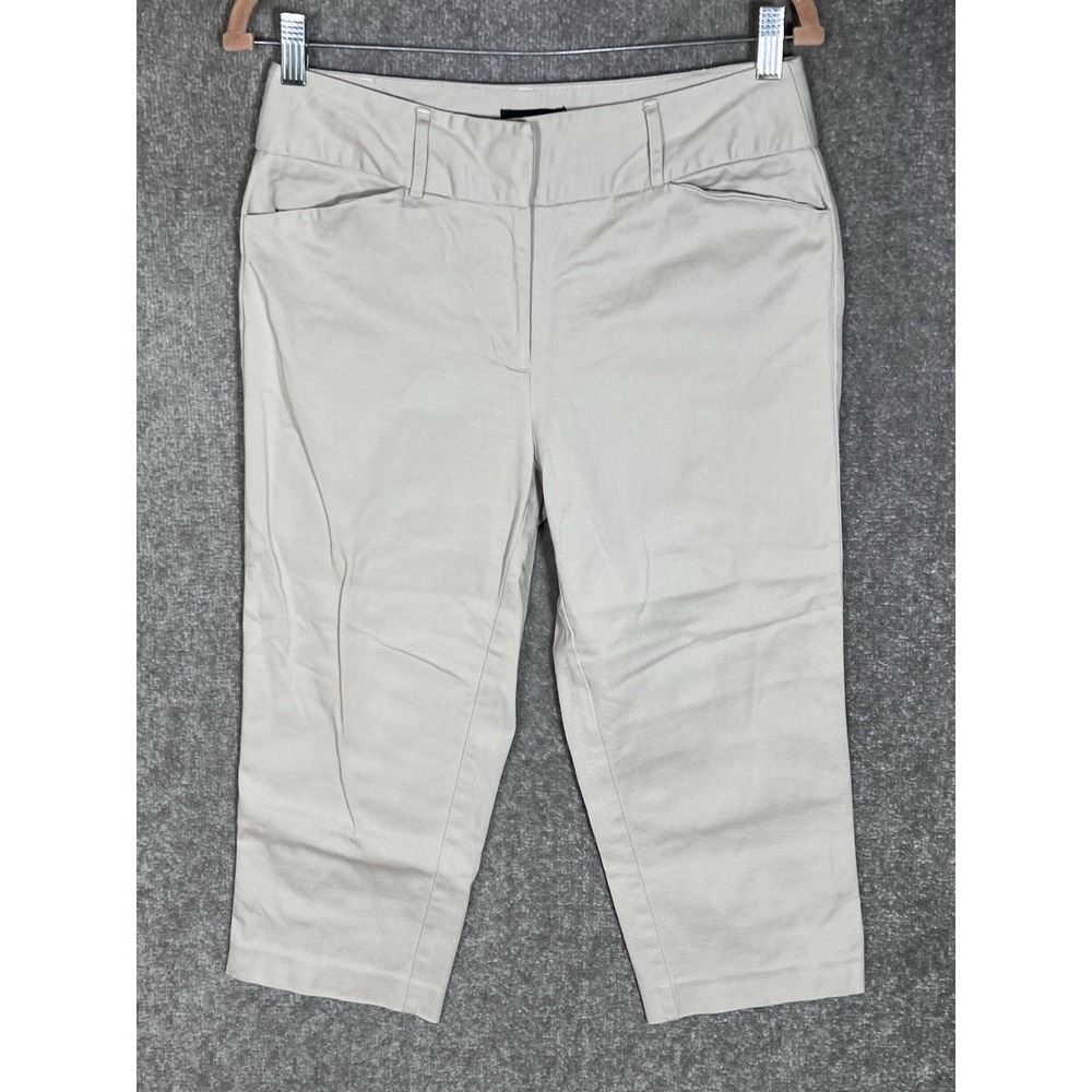 Ingredients Capri Pants Womens Size 6 Light Khaki Beige Stretch Pockets Vintage